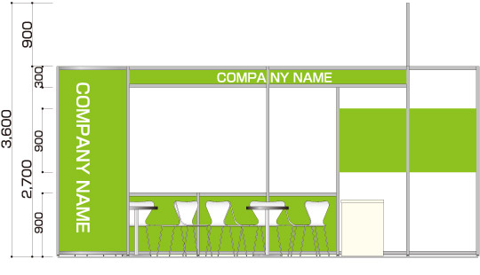 1小間Type-B b-立面図