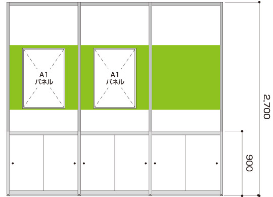 1小間Type-B b-立面図