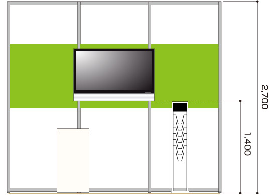 1小間Type-B c-立面図
