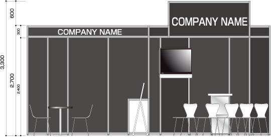 2小間Type-A a-立面図
