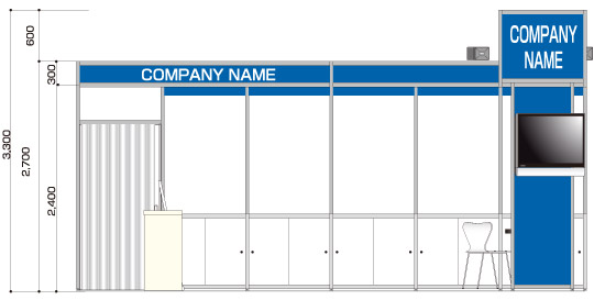 2小間Type-C a-立面図