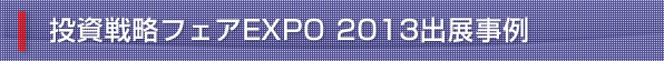 投資戦略フェアEXPO2013